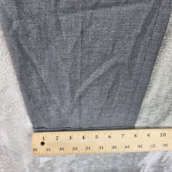 Banana Republic Pants Mens 36x32 Gray Slim Pleated Wool Blend Dress Trousers - Picture 7 of 14